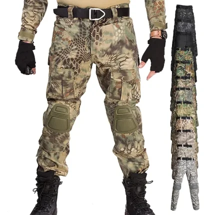 Men's Cargo Pants Cargo Trousers Tactical Pants Camo Pants Knee Pads Camo Camouflage Ripstop Breathable Outdoor Military Tactical Desert Python CP camouflage