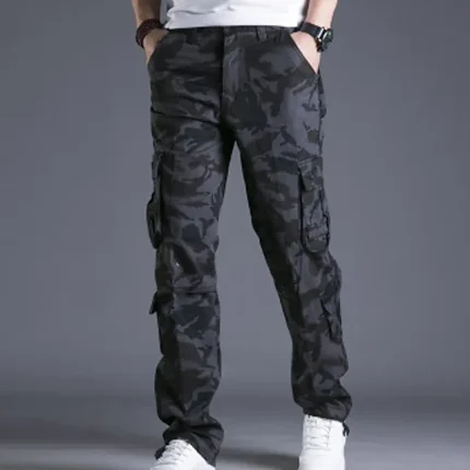 Men's Cargo Pants Cargo Trousers Trousers Leg Drawstring 8 Pocket Print Camouflage Comfort Outdoor Daily Going out 100% Cotton Fashion Streetwear Yellow camouflage Grass Green