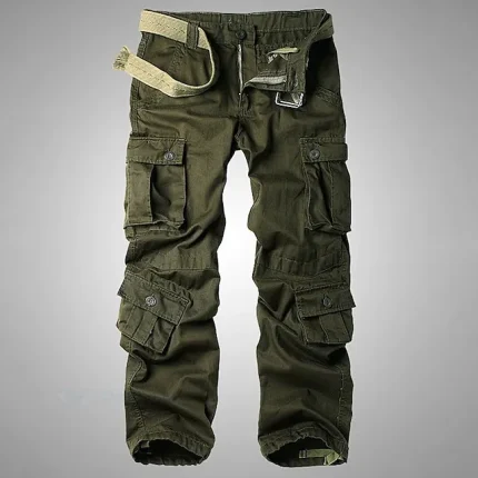 Men's Cargo Pants Cargo Trousers Pocket Plain Comfort Breathable Outdoor Daily Going out 100% Cotton Fashion Casual Gray Green Yellow camouflage