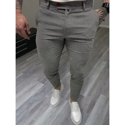 Men's Trousers Chinos Chino Pants Pocket Plain Comfort Breathable Outdoor Daily Going out Fashion Casual White Royal Blue